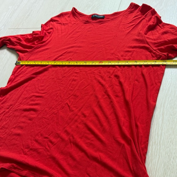 Eileen Fischer Basic Red Long Sleeve Top - Picture 4 of 6